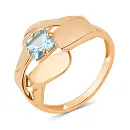 Кольцо из красного золота с swiss топазом