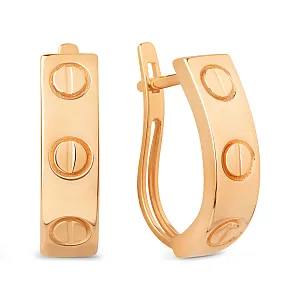 Серьги из красного золота