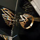 Кольцо из красного золота с фианитами