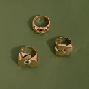 Кольцо из красного золота с фианитами