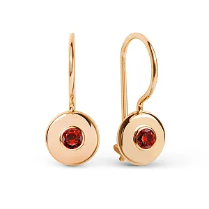 Серьги детские из красного золота