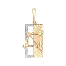 Подвеска из красного золота с фианитами