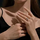 Кольцо из красного золота с фианитами