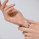 Кольцо из красного золота с фианитами