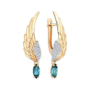 Серьги из красного золота