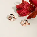 Серьги из красного золота с фианитами