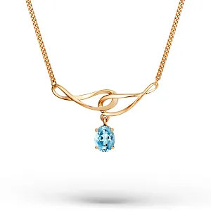 Колье из красного золота с топазом