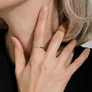 Кольцо из красного золота с фианитами