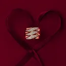 Кольцо из красного золота с фианитами