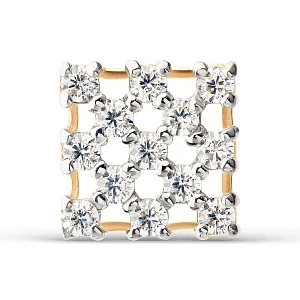 Подвеска из красного золота с фианитами