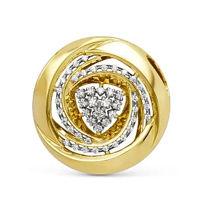 Подвеска из желтого золота с фианитами