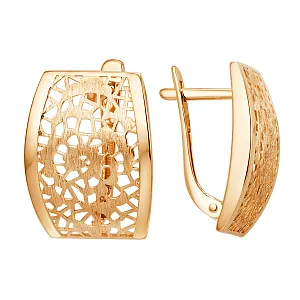 Серьги из красного золота