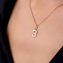 Подвеска из красного золота с фианитами