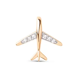 Подвеска из красного золота с фианитами