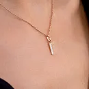 Подвеска из красного золота с фианитами