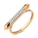 Кольцо из красного золота с фианитами