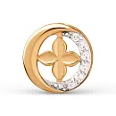 Подвеска из красного золота с фианитами