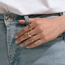 Кольцо из красного золота с фианитами