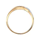 Кольцо из красного золота с фианитами