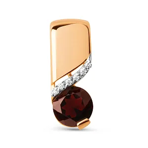 Подвеска из красного золота с гранатом