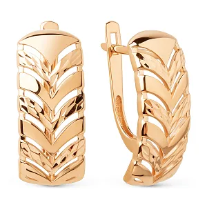 Серьги из красного золота