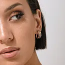 Серьги из красного золота с фианитами