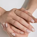 Кольцо из красного золота с фианитами