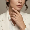 Кольцо из красного золота с бриллиантом