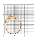 Кольцо из красного золота с фианитами