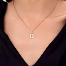 Подвеска из красного золота с фианитами