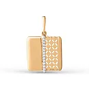 Подвеска из красного золота с фианитами