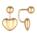 Серьги пусеты из красного золота