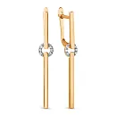 Серьги из красного золота с фианитами