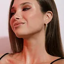 Серьги из красного золота с фианитами