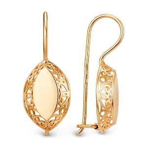 Серьги из красного золота