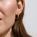 Серьги из красного золота с фианитами