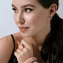 Серьги из красного золота с гранатами