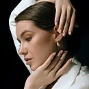 Серьги из красного золота с фианитами