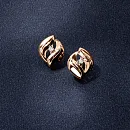 Серьги из красного золота с фианитами