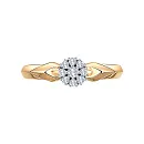 Кольцо из красного золота с бриллиантами