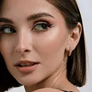 Серьги из красного золота с фианитами