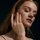 Кольцо из красного золота с фианитами