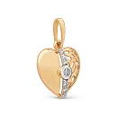 Подвеска из красного золота с фианитами