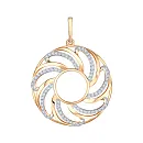 Подвеска из красного золота с фианитами