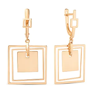 Серьги из красного золота