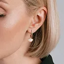 Серьги из красного золота с фианитами