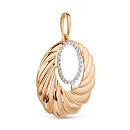 Подвеска из красного золота с фианитами