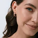 Серьги из красного золота с фианитами