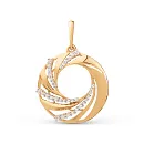 Подвеска из красного золота с фианитами