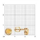 Серьги пусеты из красного золота с цитринами